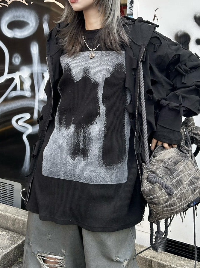 受注制【Never mind the XU】blurred vision thermal knit (2color)