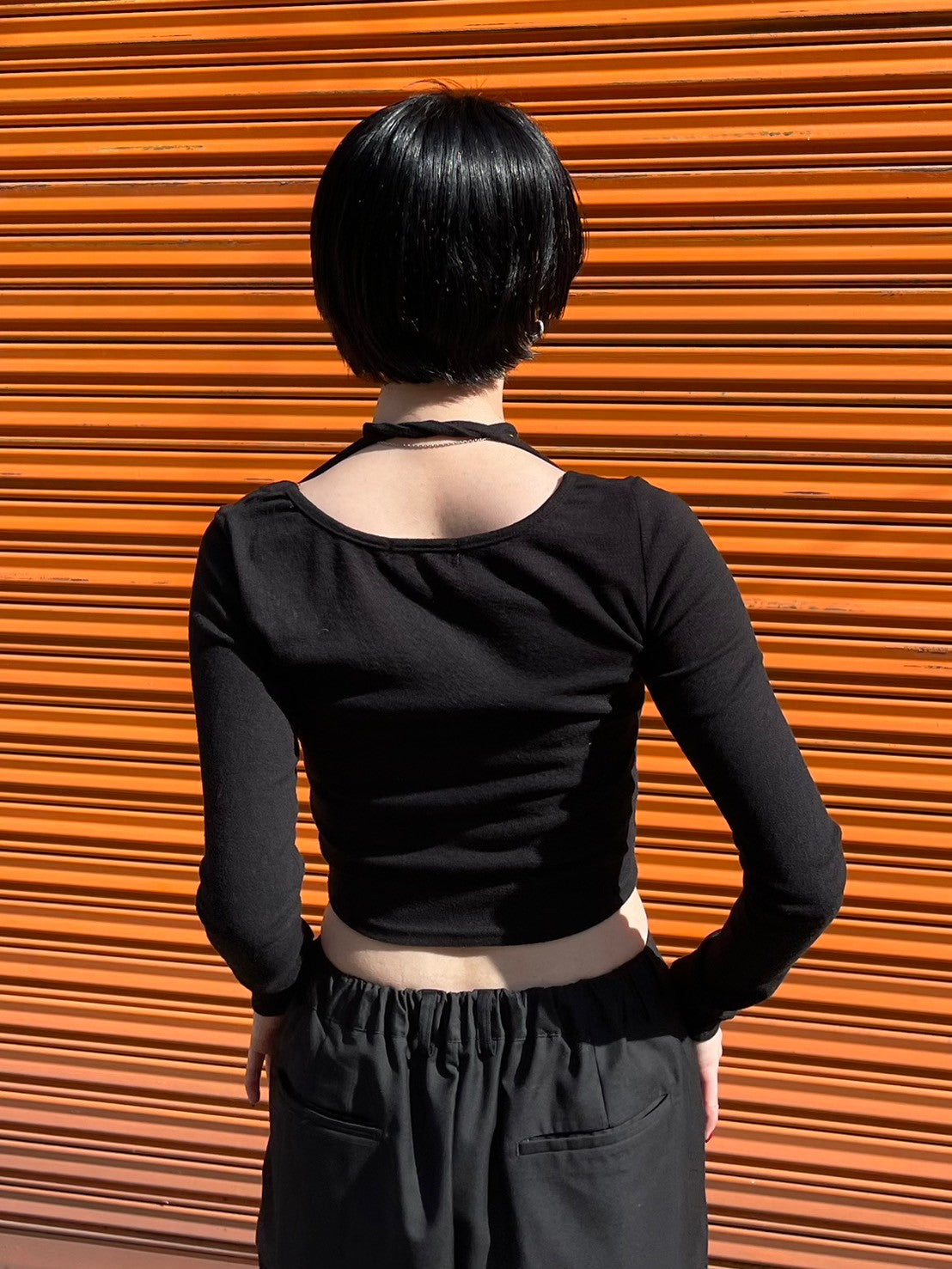 【Chikashitsu + LADIES】shirring cropped tops (3color)