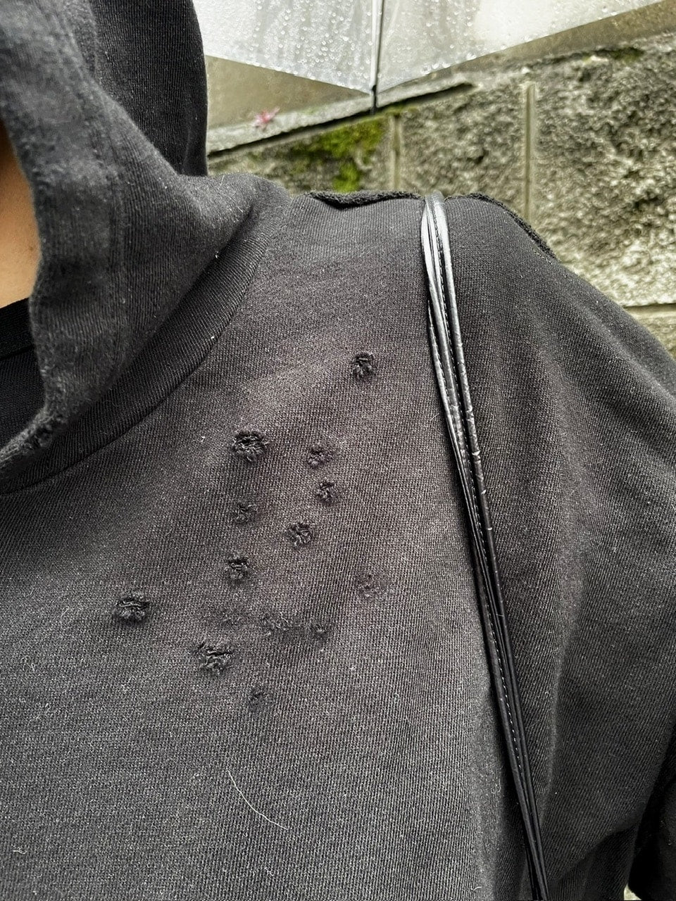 受注制【nmtc +】reverse design damage zip up hoodie (3color)