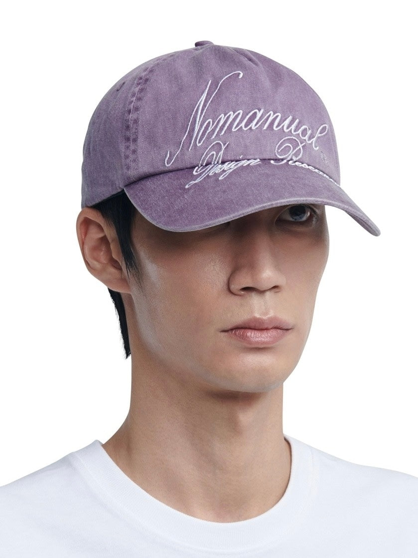 【NOMANUAL】CURSIVE LOGO BALL CAP