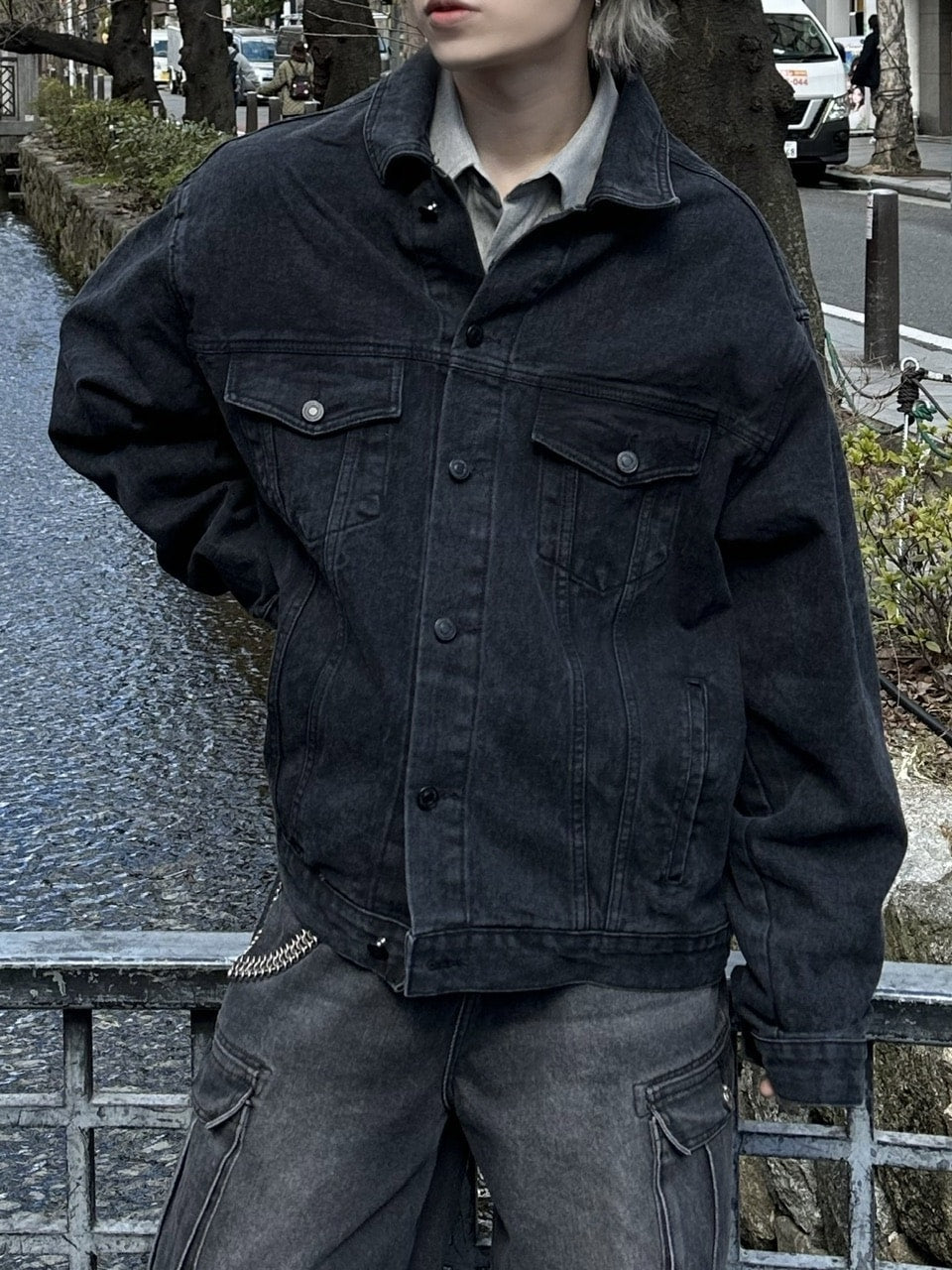 大阪店WEB限定受注制【Chikashitsu +】back design denim jacket