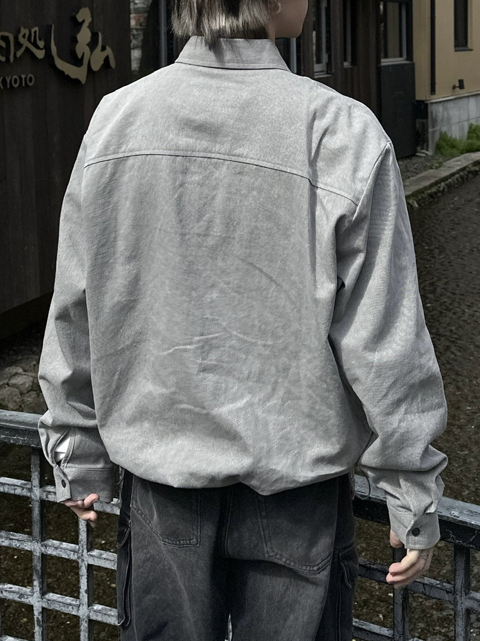 大阪店WEB限定受注制【Chikashitsu +】pigment draw code shirt (2color)