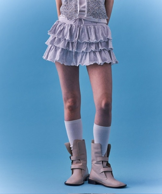 【FANCY CLUB】PUFF SWEAT CANCAN MINI SKIRT