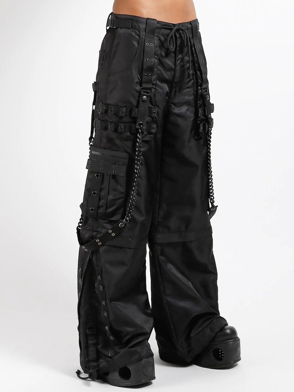 【TRIPP nyc】SPACED OUT NYLON PANT[NY7121M] / 【トリップ エヌワイシー】2wayストラップボンテージナイロンワイドパンツ