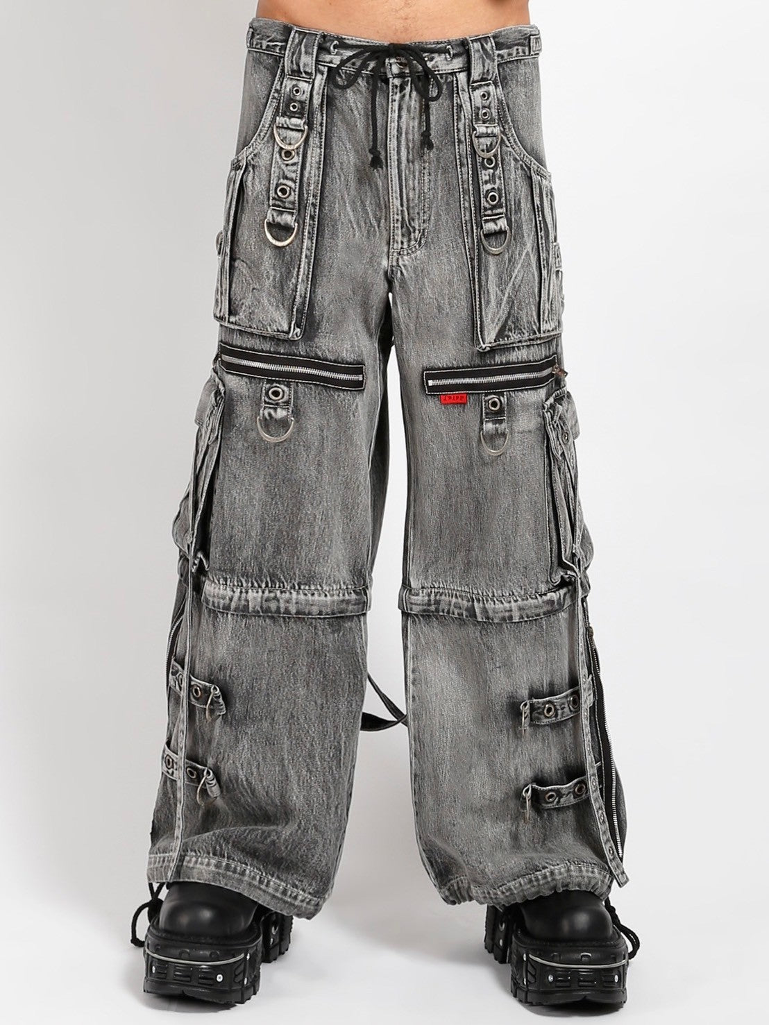 【TRIPP nyc】X-STRAP PANT[JM7144MB] / 【トリップ エヌワイシー】ストラップボンテージジップデニムワイドパンツ