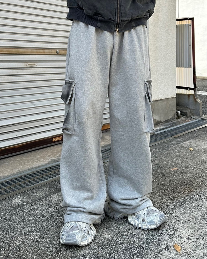 大阪店WEB限定【Chikashitsu +】washed sweat cargo pants (2color)