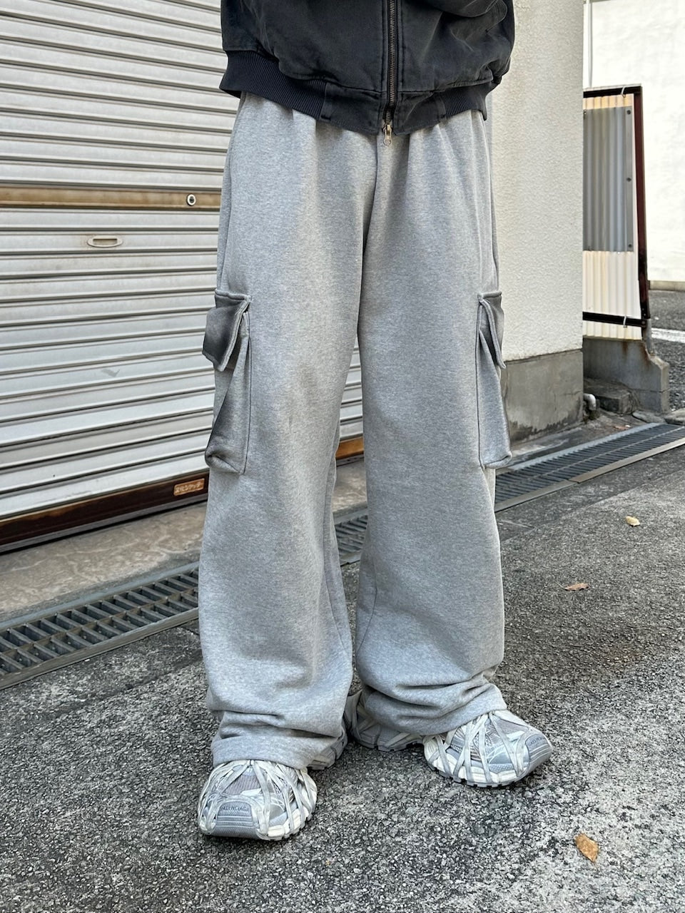 大阪店WEB限定【Chikashitsu +】washed sweat cargo pants (2color)