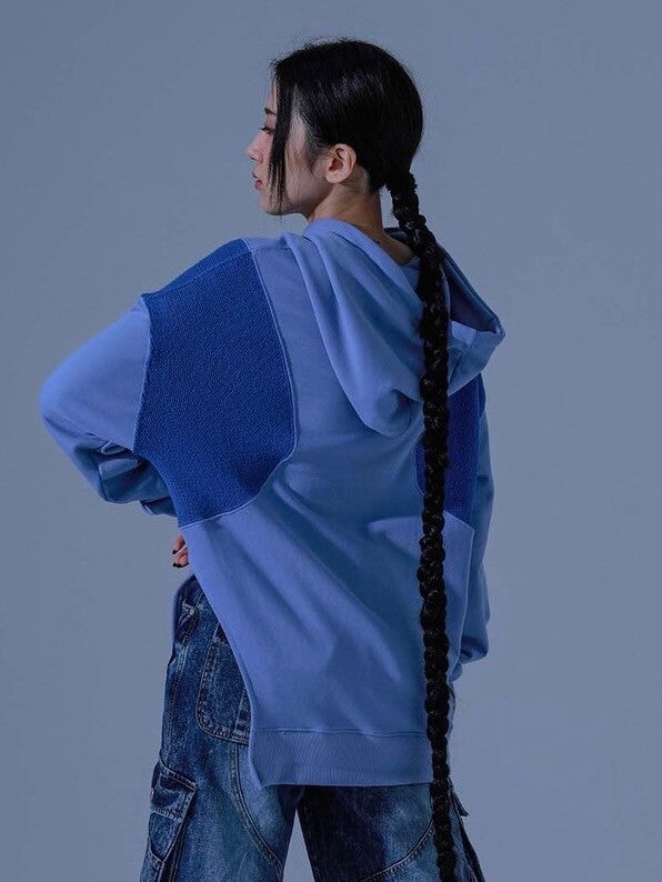 【DILETTANTISME】KNIT BLOCK HOOD T