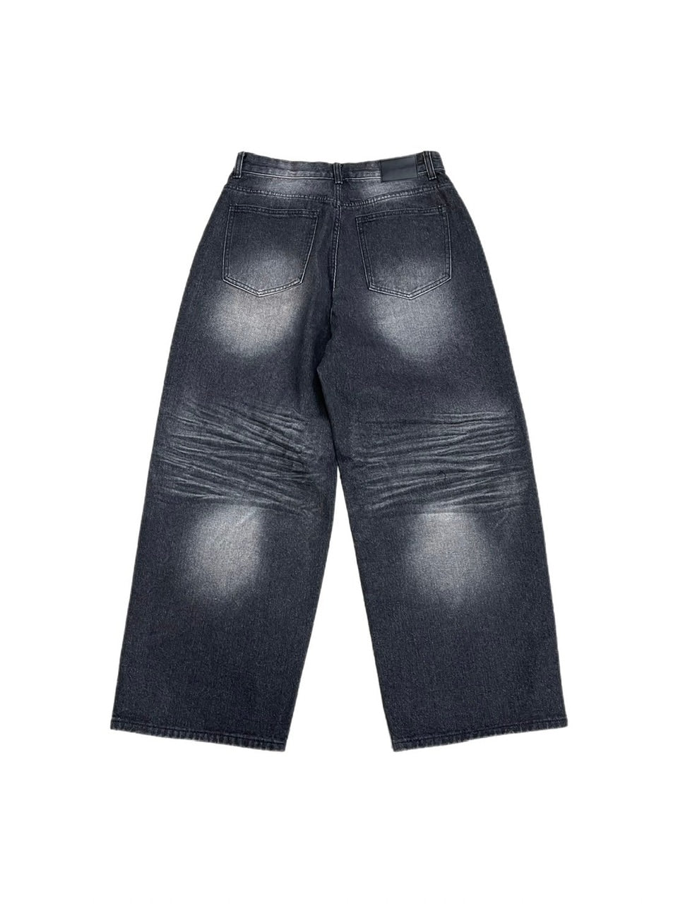 Chikashitsu +】design washing wide denim pants (2color) – PRESSING