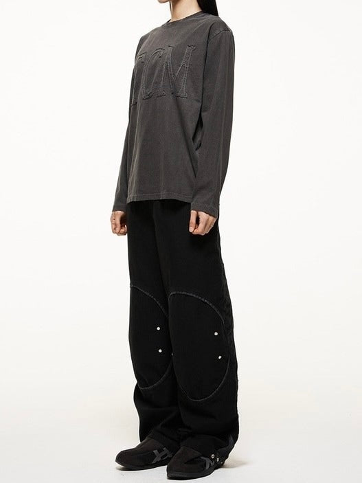 【THECOLDESTMOMENT】logo washed long sleeve