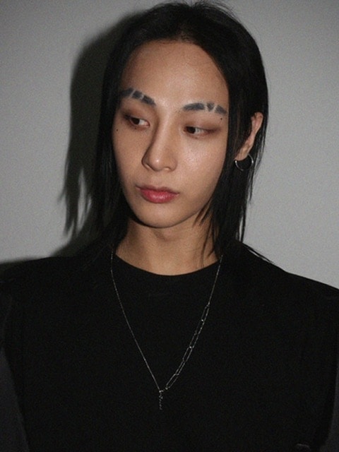 【BLACK PURPLE】CUSTOM layered clip sliding necklace