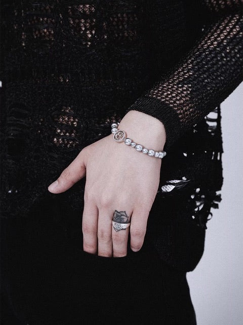 【BLACK PURPLE】silver925 Signity grain ring