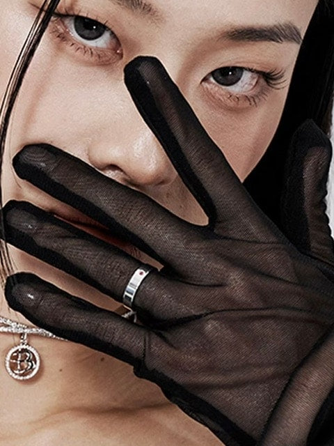 【BLACK PURPLE】 silver925 palette ring