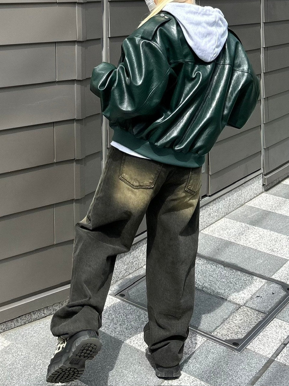 【Chikashitsu +】vintage wash semi wide denim pants 2 / 【チカシツプラス】ヴィンテージウォッシュセミワイドデニムパンツ