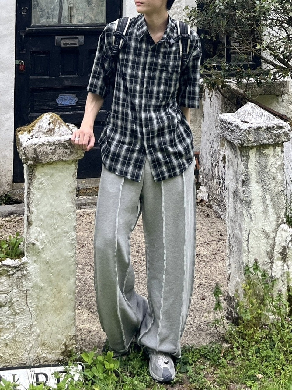 【youll】reverse wide sweat pants (2color)