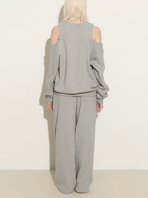 【ROCK CAKE】Open Shoulder Sweatshirt