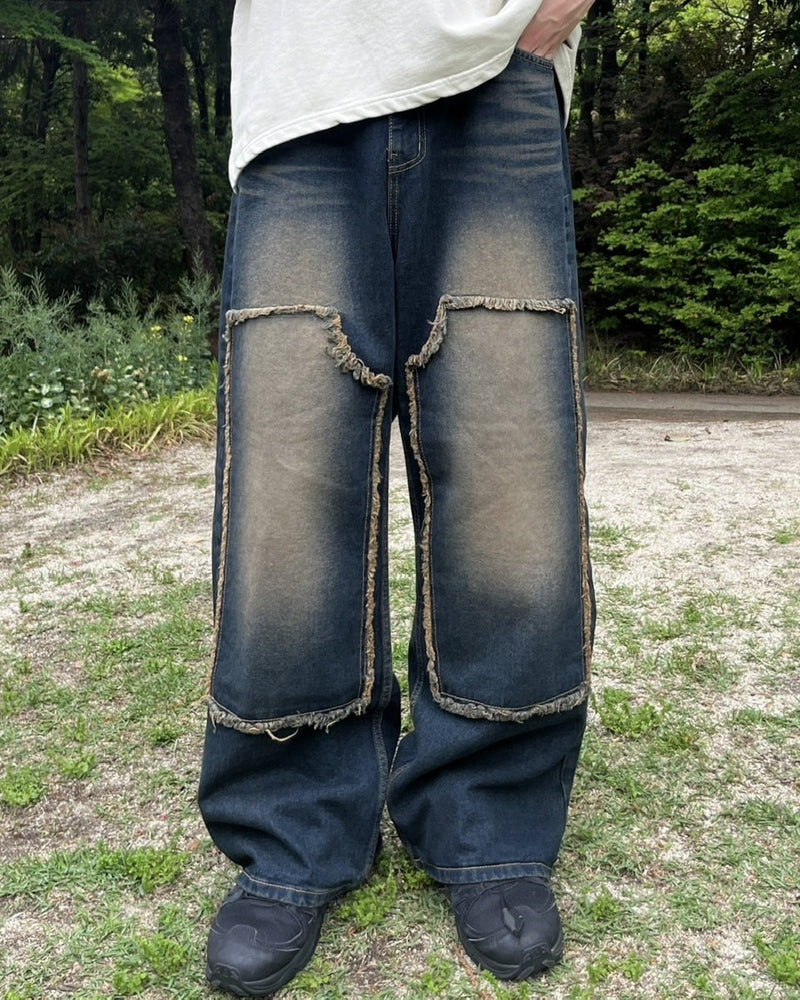 受注制【youll】vintage double knee denim pants