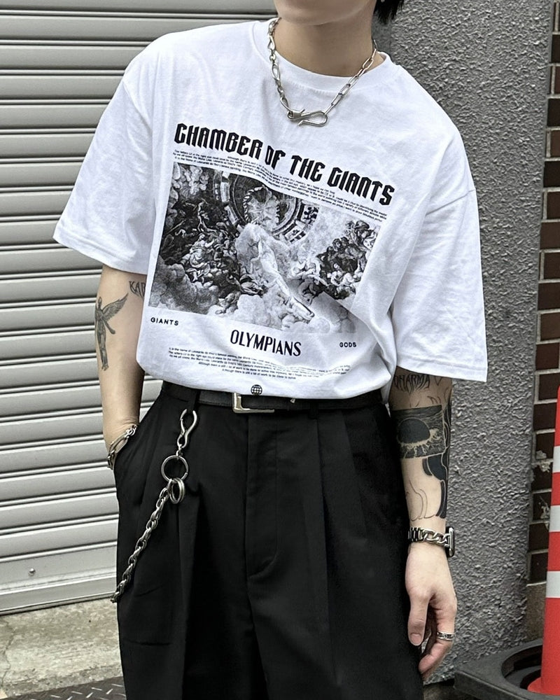 大阪店WEB限定【Chikashitsu +】oversized olympos t-shirt (2color)