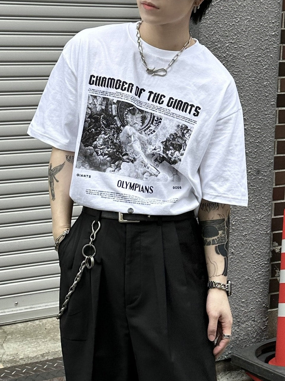 大阪店WEB限定【Chikashitsu +】oversized olympos t-shirt (2color)
