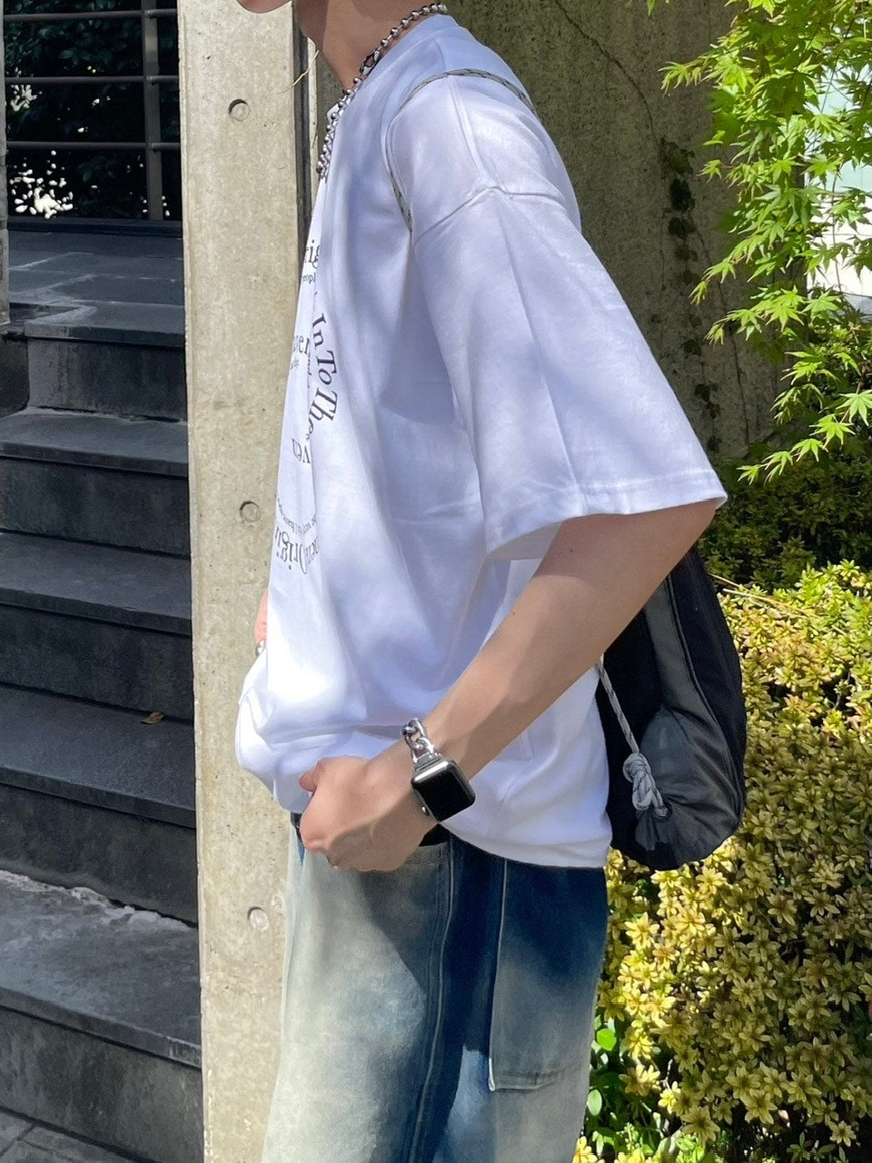 受注制【Chikashitsu +】logo graphic t-shirt 2 (3color) / 【チカシツプラス】グラフィックロゴプリント半袖Tシャツ