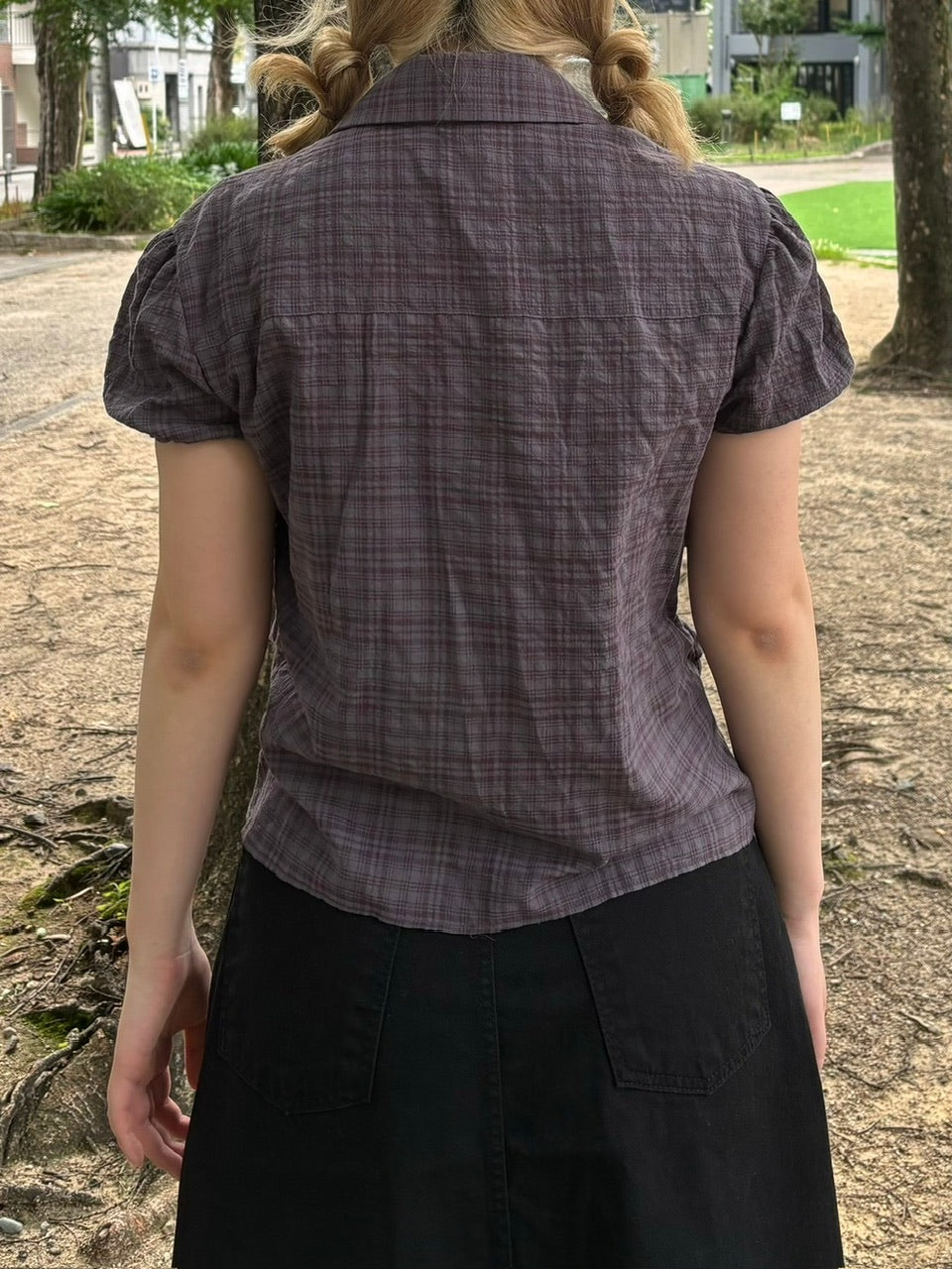 受注制【OaKS】ribbon tie short sleeve shirt (2color)