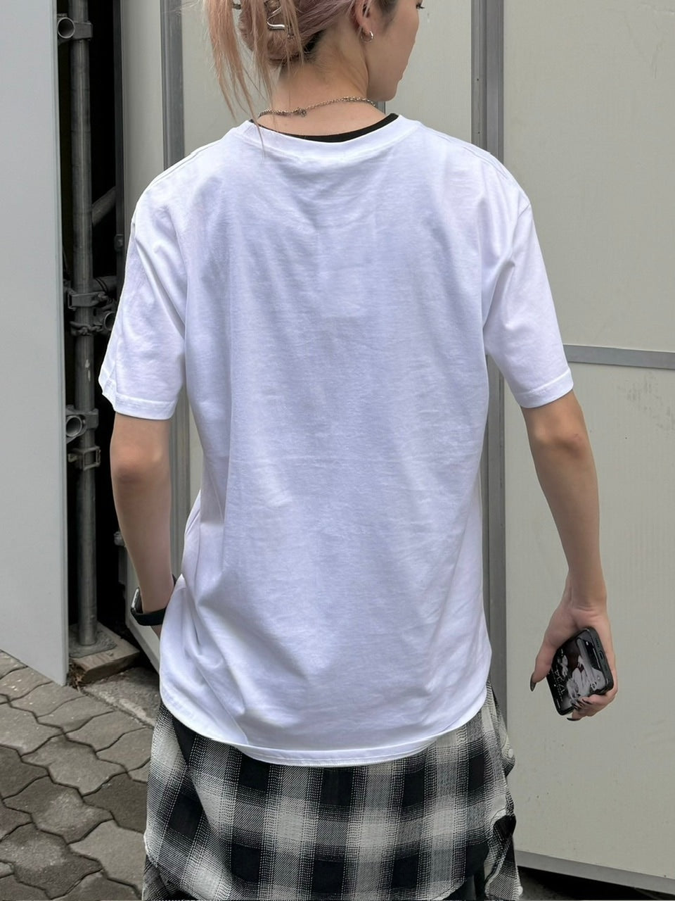 受注制【Chikashitsu +】logo lettering t-shirt (2color) / 【チカシツプラス】ロゴレタリングプリント半袖Tシャツ