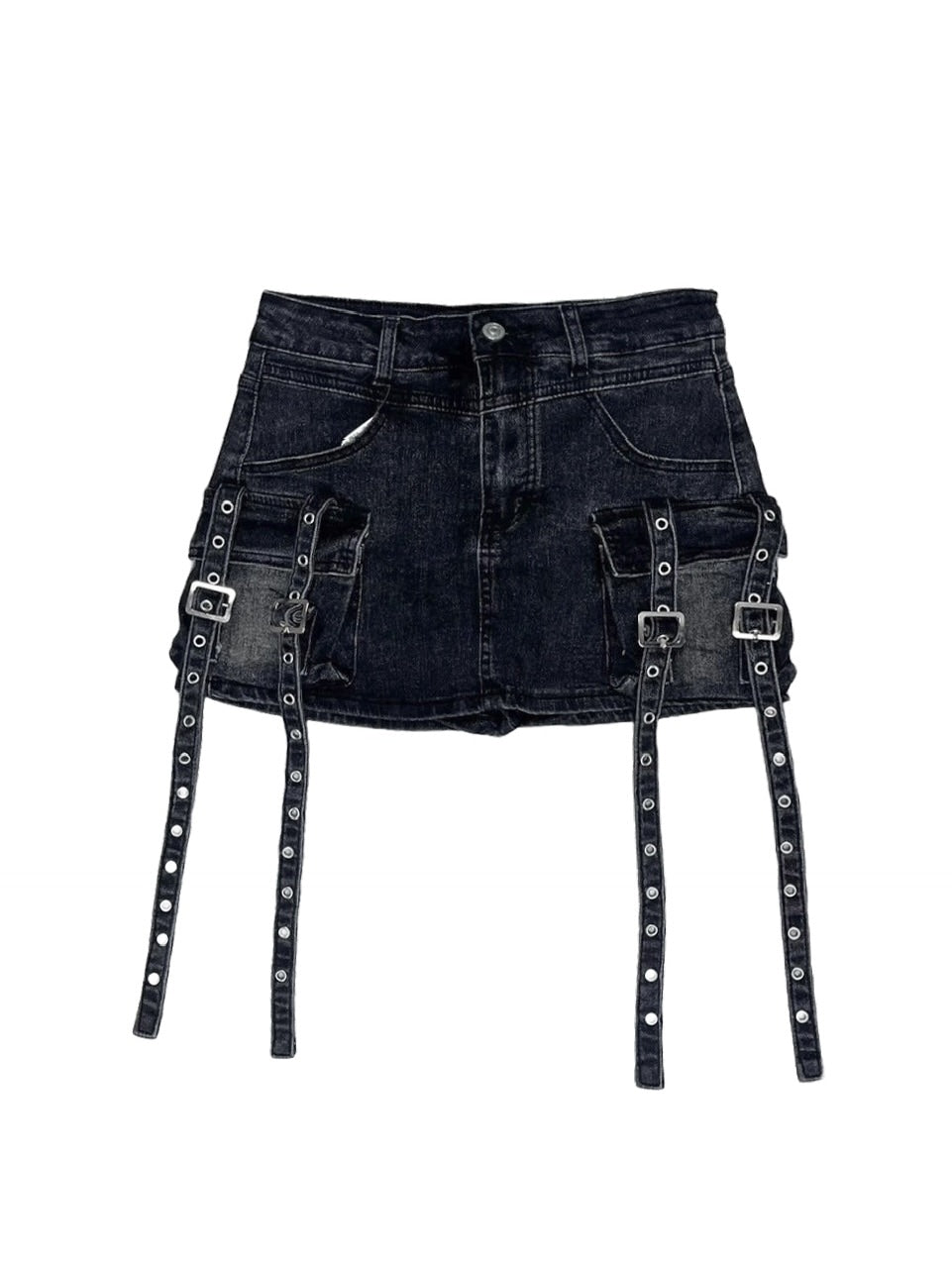 受注制【Never mind the XU】cargo denim skirt (2color)