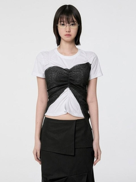 【FLAREUP】Bustier Layered T-Shirt