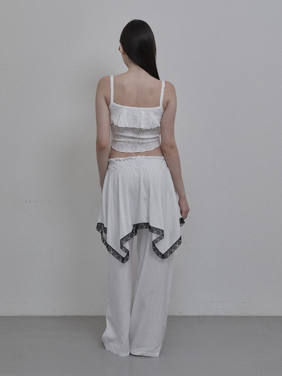 【SETUP‐EXE】FLOWER FRILL SLEEVELESS