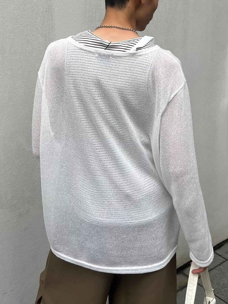 受注制【Chikashitsu +】belt design summer knit (3color)