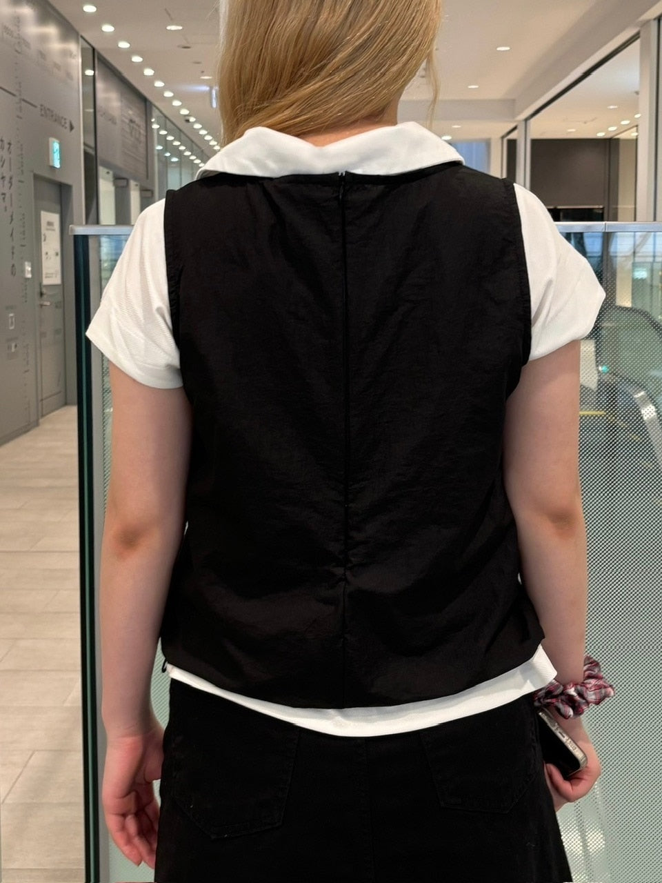 受注制【OaKS】nylon cropped vest (3color)