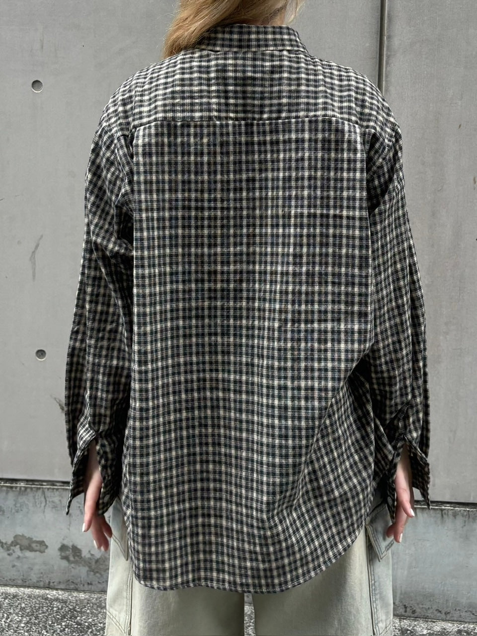 受注制【OaKS】loose fit check shirt (2color)