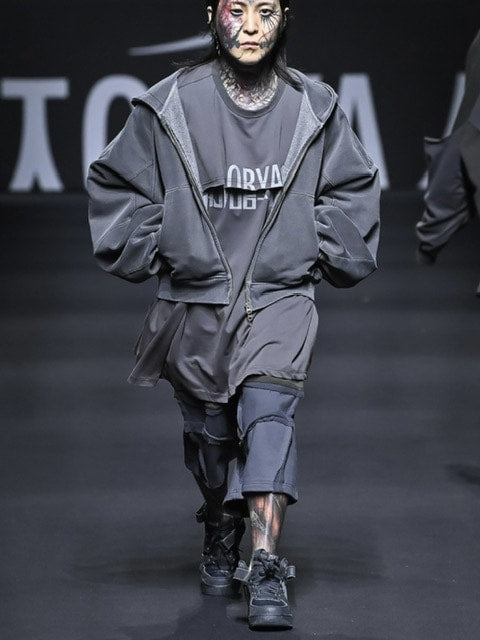 【AJOBYAJO】Vintage Pigment Zip-Up Hoodie