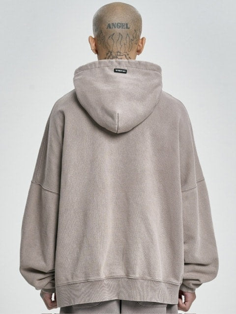 【AJOBYAJO】Curve Pocket Washed Hoodie