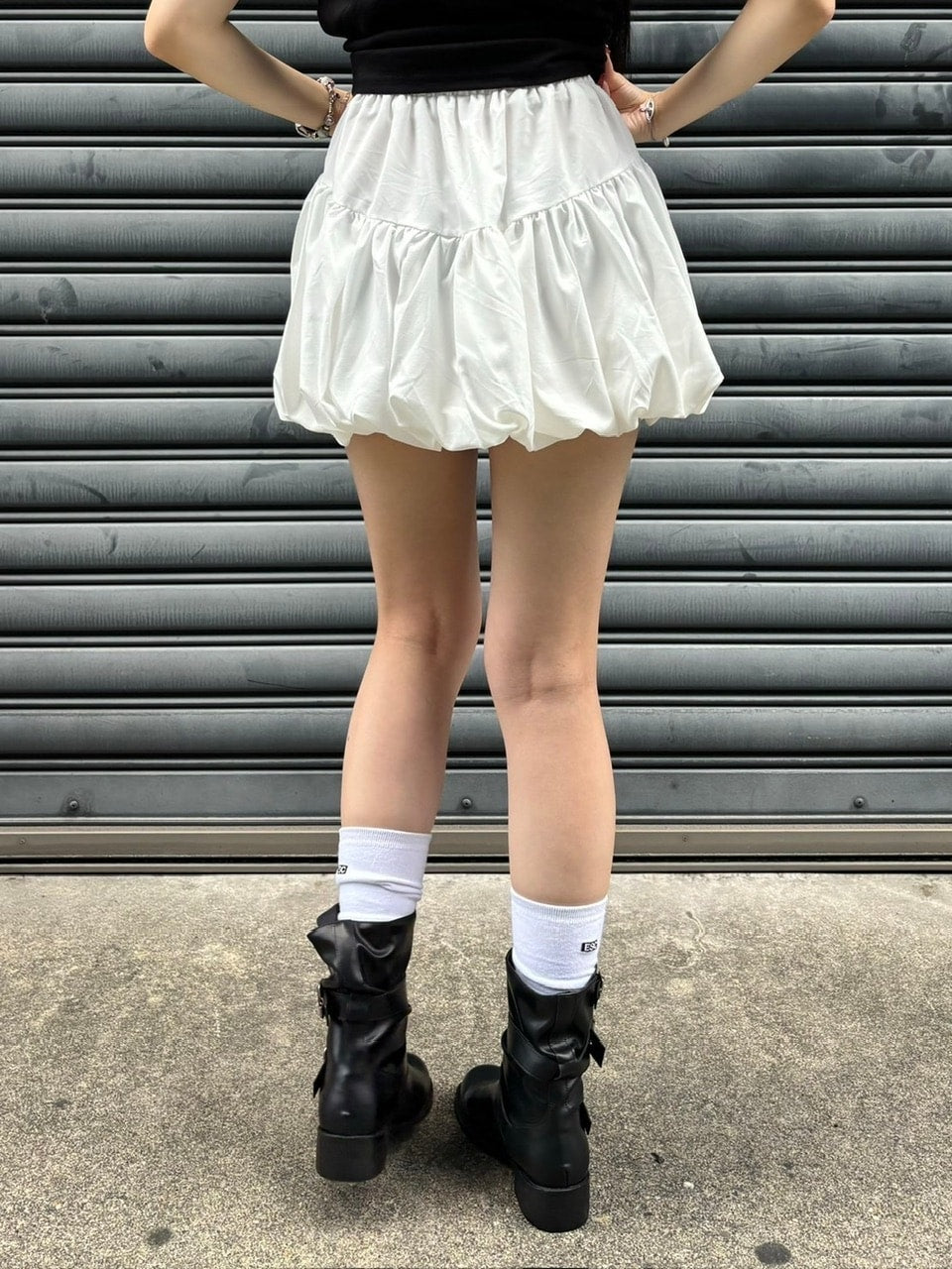 受注制【OaKS】balloon mini skirt (2color)
