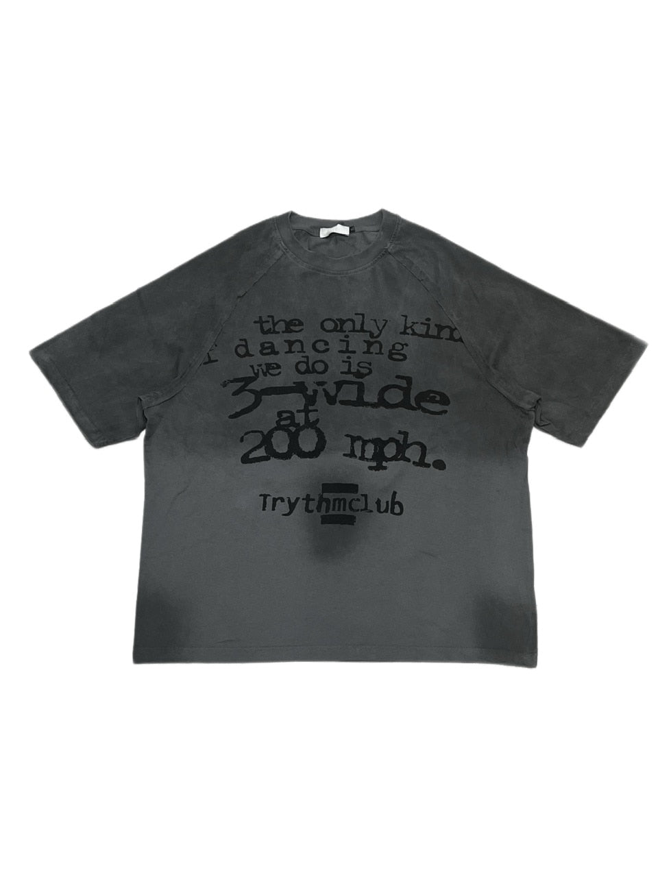 【Never mind the XU】washed design t-shirts (2color)