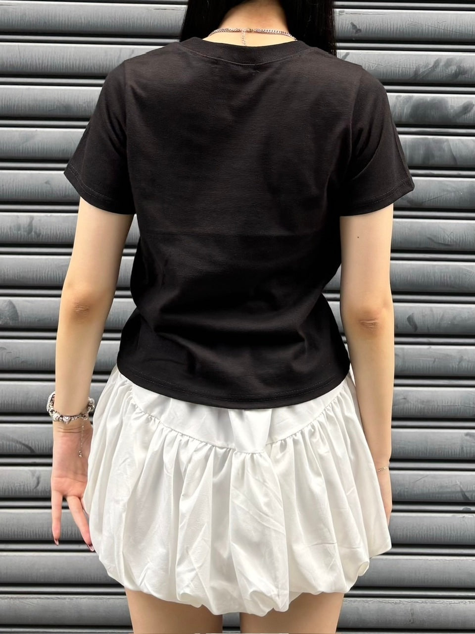 受注制【OaKS】cropped lettering t-shirt (3color)