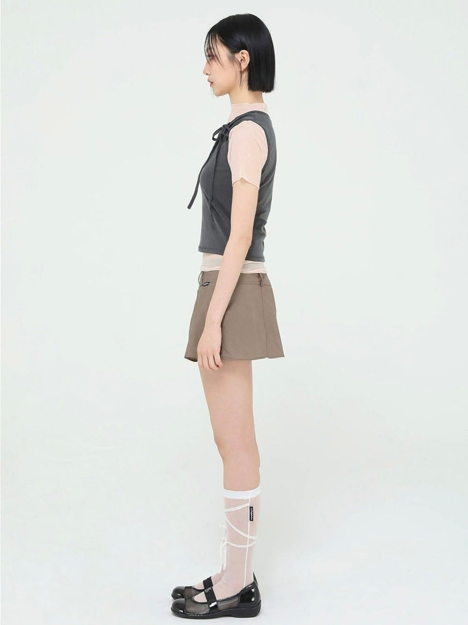 【Uglyshadow】PIGMENT MASH SLEEVELESS SET