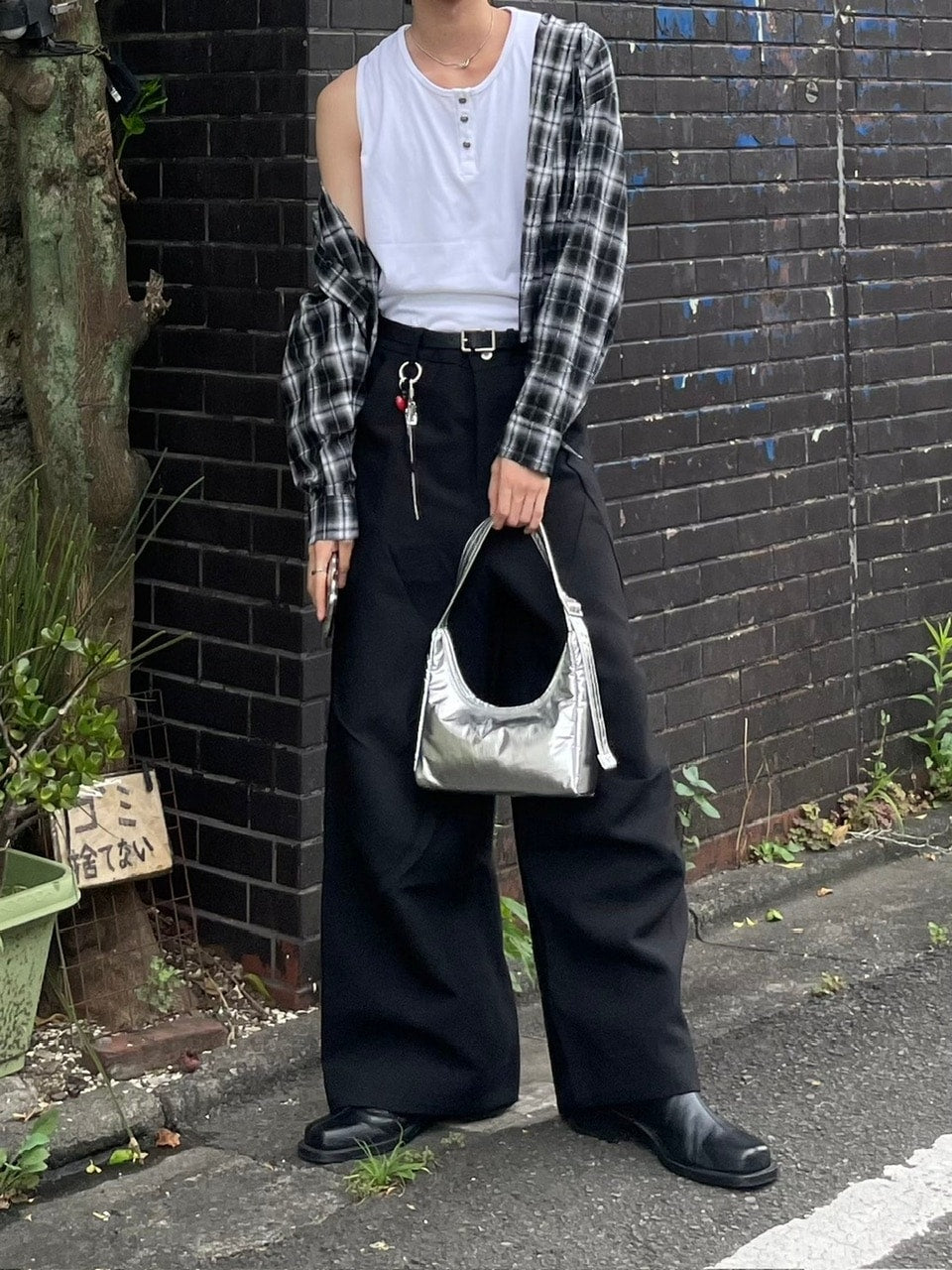 【Chikashitsu +】henry neck sleeveless (3color) / 【チカシツプラス】ヘンリーネックタンクトップ