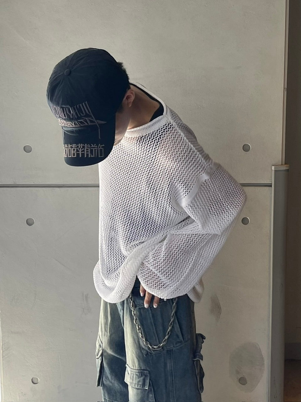 【Chikashitsu +】oversized net summer knit (3color)