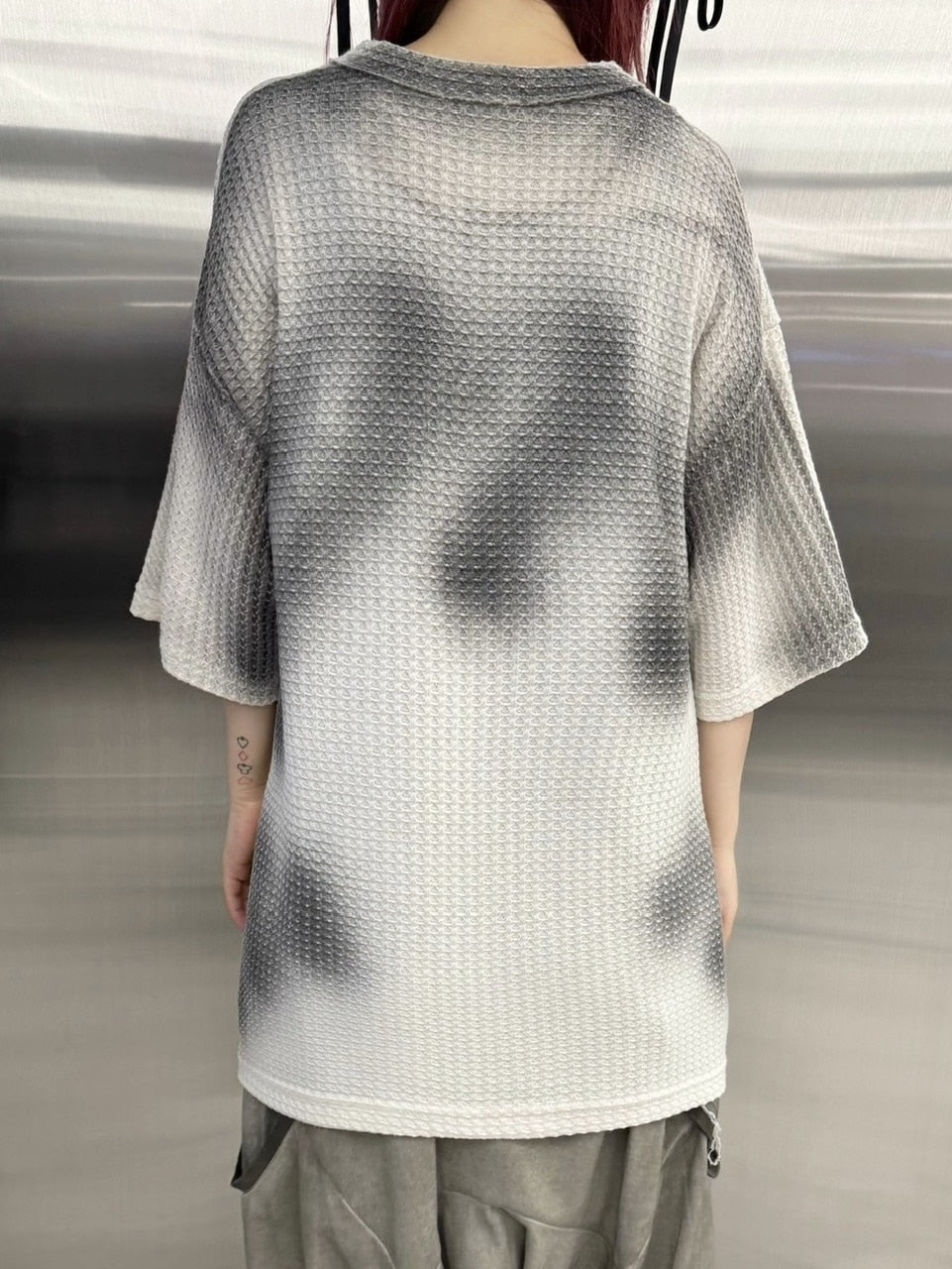 受注制【Never mind the XU】washing waffle tee (3color)