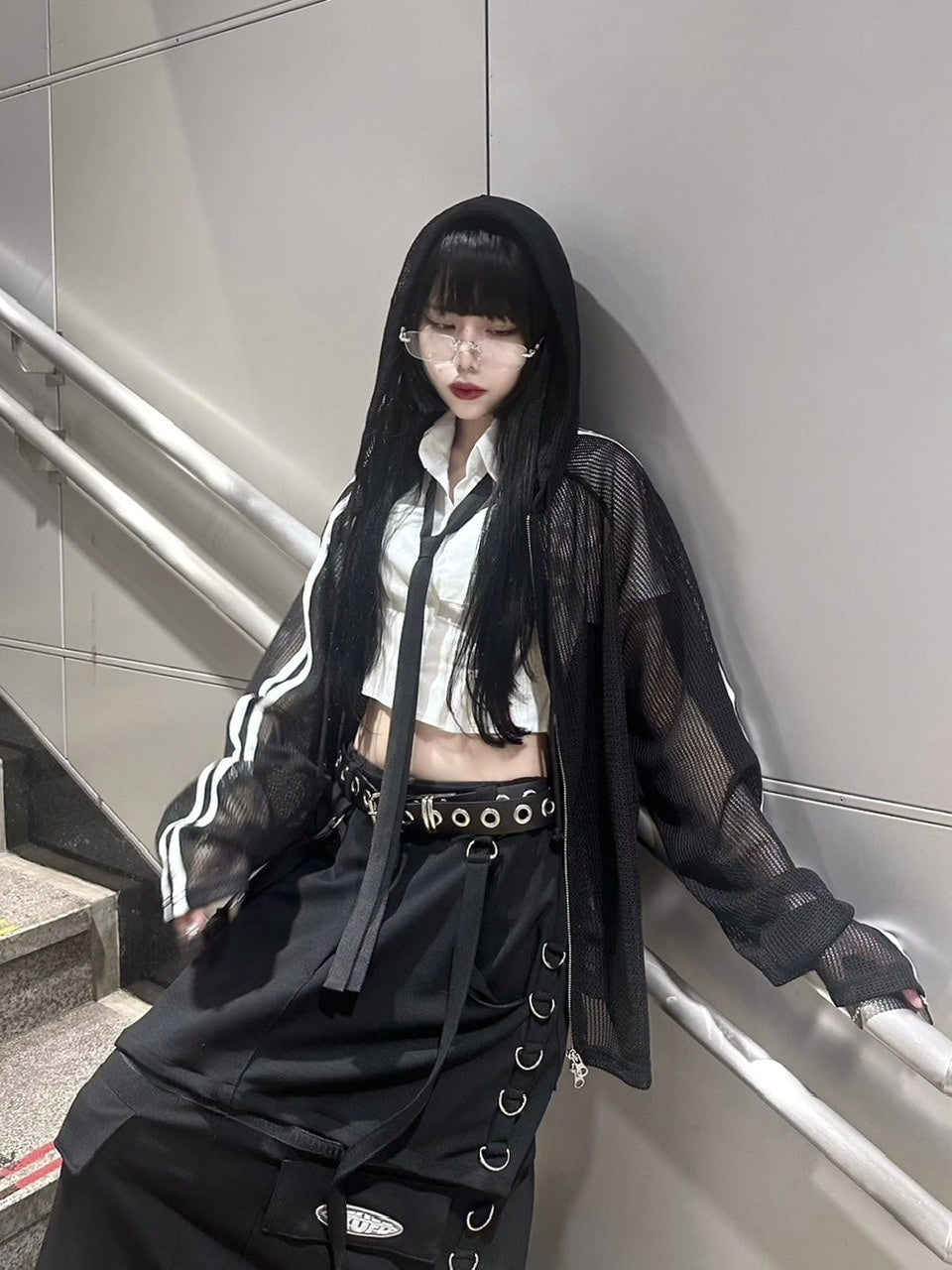 受注制【Never mind the XU】simple narrow tie (2color)