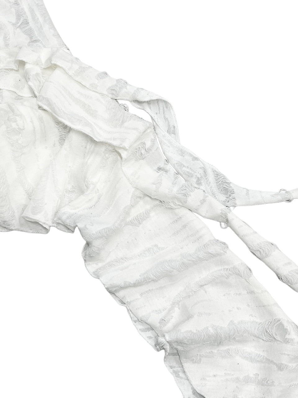 受注制【Never mind the XU】damage frill sleeveless (3color)