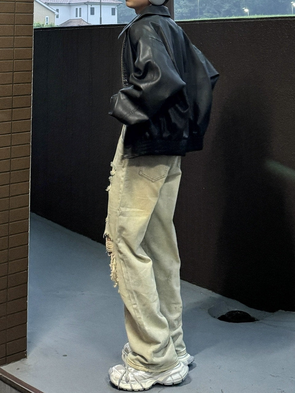 受注制【RENOL】damage denim pants