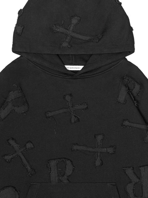 【RACER WORLDWIDE】Black Patch Hoodie