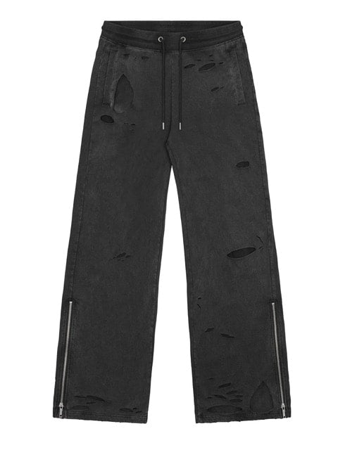 【RACER WORLDWIDE】Distressed 2 Layer Sweatpants