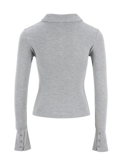 【ARISEISM】Knit Long Sleeve Polo