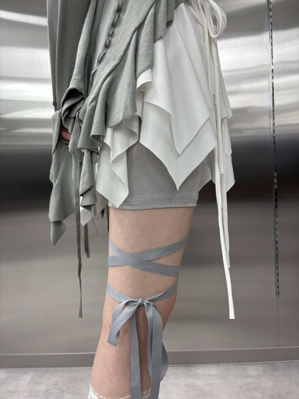 受注制【nmtc +】ribbon leggings (2color)