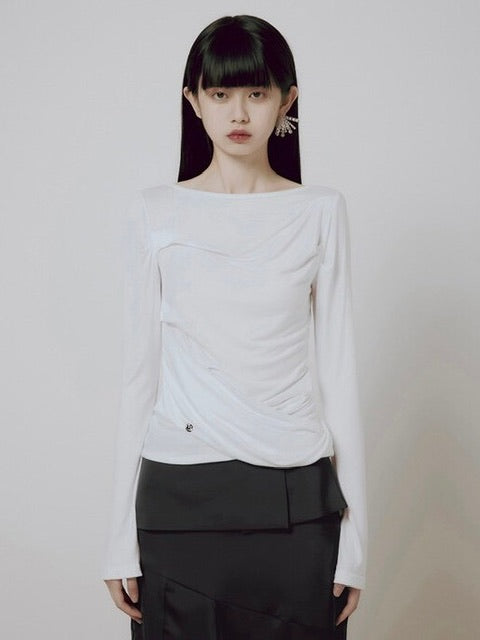 【FLAREUP】Drape Layered Long Sleeve