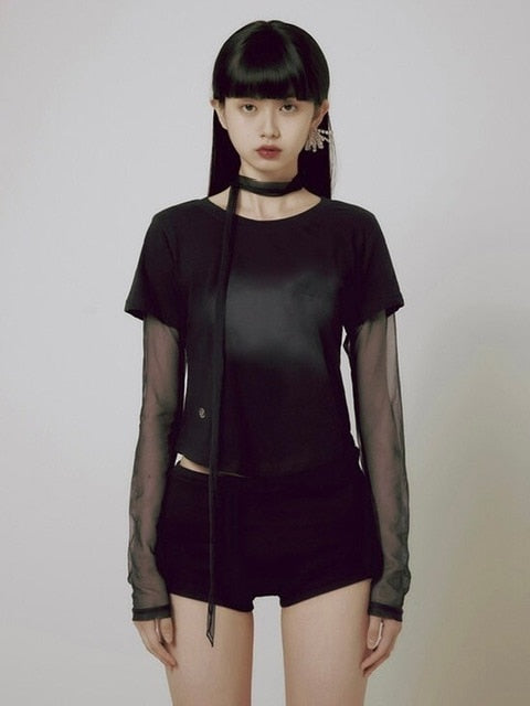 【FLAREUP】Sheer Vanish Scarf Long Sleeve